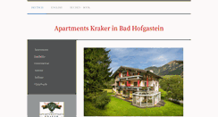 Desktop Screenshot of apartment-gastein-kraker.at