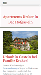 Mobile Screenshot of apartment-gastein-kraker.at