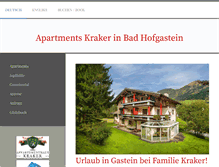 Tablet Screenshot of apartment-gastein-kraker.at